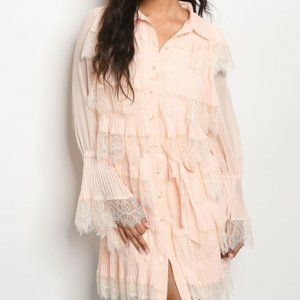 A Touch Of Romance Lace Dress Blush